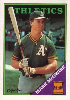 1988 O-Pee-Chee Baseball Cards 394     Mark McGwire